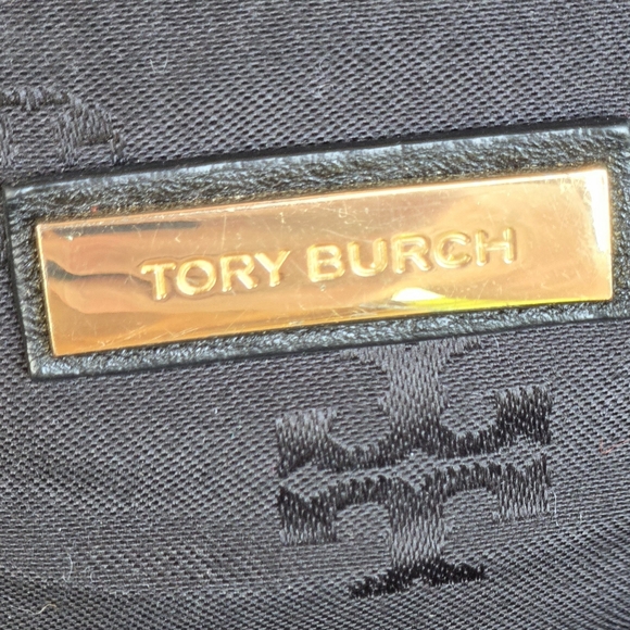 Tory Burch Duet Black Pebbled Leather Hobo Bag - Picture 10 of 12